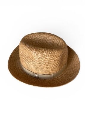 Wigens Straw Fedora Hat Men's Medium Classic Panama Style Hat NW